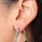 Be Mine, Valentine? - White Hoop Earrings