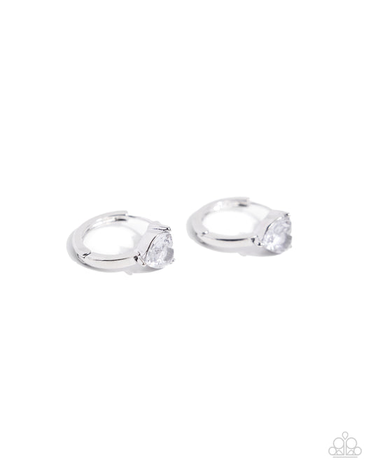 High Nobility - White Hoop Earrings