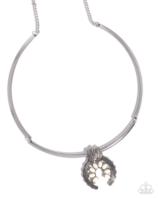 Smoldering Stones - White Necklace