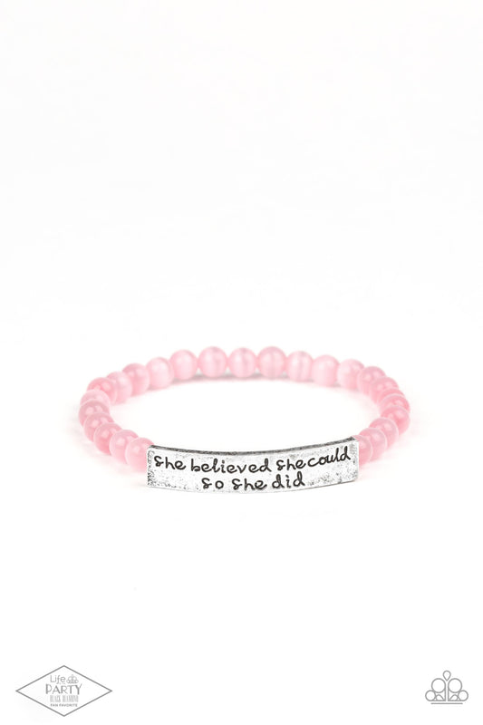 So She Did Pink Bracelet