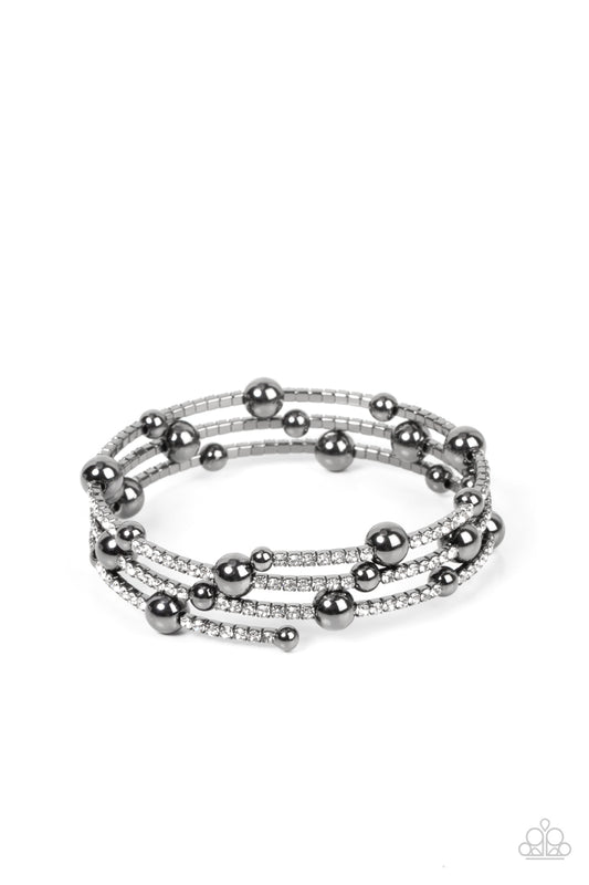 Paparazzi Spontaneous Shimmer Black Bracelet