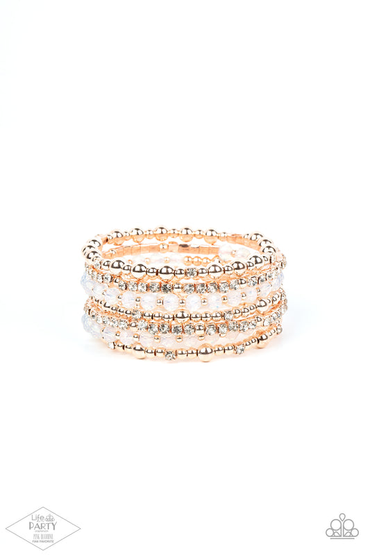 Paparazzi ICE Knowing You - Rose Gold Bracelet
